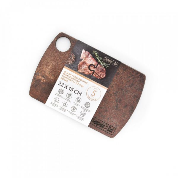 Доска разделочная, композитная, 22х15см, рустика ComposeEat