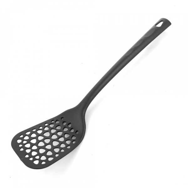Лопатка кухонная перфорированная для гриля 34 см, нейлон, черный, DIAMANT, 400.12, OLYMPIA
