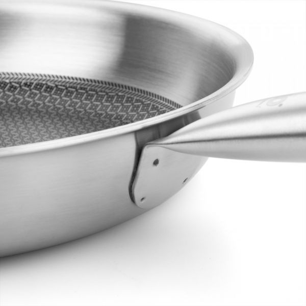 Сковорода с антипригарным покрытием 24 см, нержавеющая сталь 18/10, Relief Solution, 35824, ELO