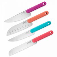 Набор ножей 4 предмета, ручки - мультиколор, Chopping boards and Knives TREBONN