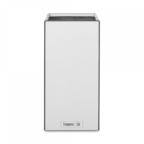 Подставка универсальная для кухонных ножей, 11х11х24 см, цвет-белый, композитный материал, Elegance, PDN111018OA4, ComposeEat