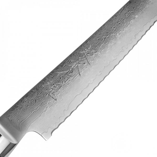 Нож кухонный для хлеба 23 см, Pankiri, дамасская сталь, GOU 161, YA37108, YAXELL