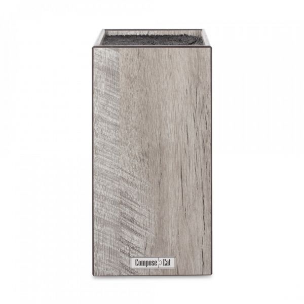 Подставка универсальная для кухонных ножей, 11x11x24 см, дуб светлый, композитный материал, Fashion, PDN110523LS6, ComposeEat