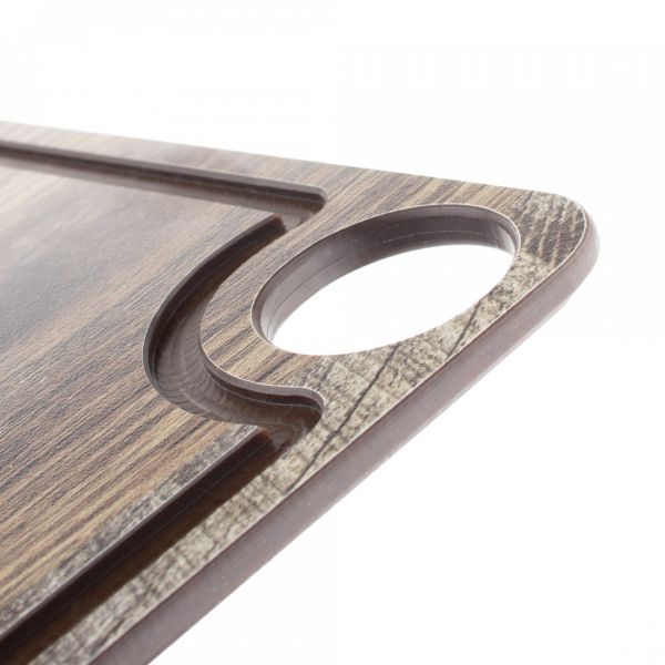 Доска разделочная c желобом, 32х24 см, дуб мореный, композитный материал,, ProFashion, DRJ32240634KL6, ComposeEat