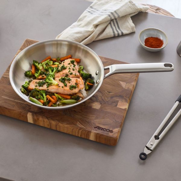 Сковорода 26 см из нержавеющей стали, для индукционных плит, без крышки Samoa Inox Arcos 726400