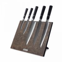 Набор кухонных ножей 5 шт на магнитной подставке, Octa Damascus, HC/OCTA-0415-SET, HEIMCUT