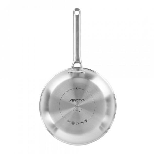 Сковорода 26 см из нержавеющей стали, для индукционных плит, без крышки Samoa Inox Arcos 726400