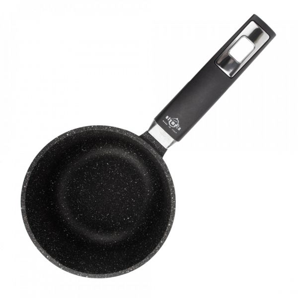 Ковш для индукционных плитс антипригарным покрытием 16 см, 1.9 л, литой алюминий, черный, Hard Cook Fix Induction, 205.16IND, OLYMPIA