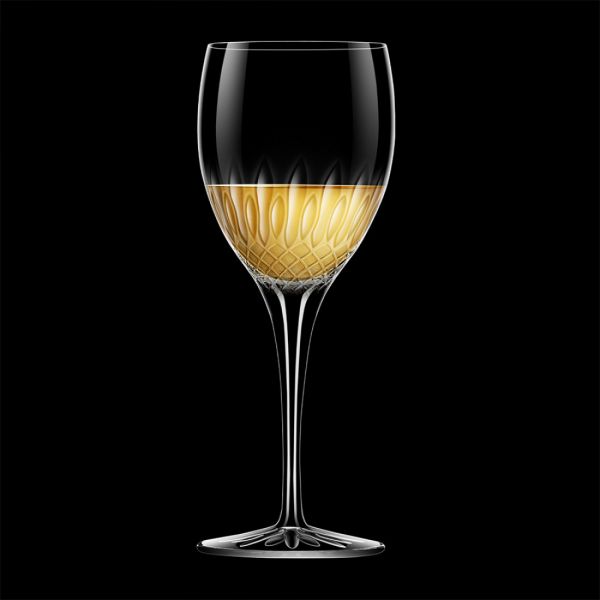 Набор из 4 бокалов для белых вин RIESLING 380 мл, бессвинцовый хрусталь, Diamante, A12758G1002AA01, LUIGI BORMIOLI