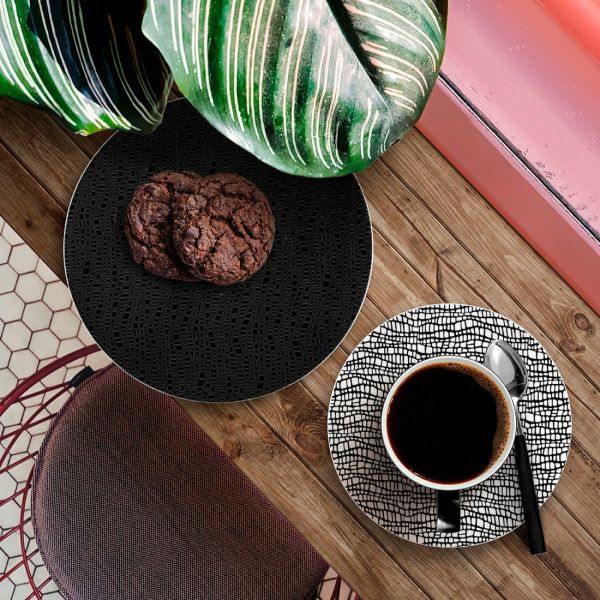 Сервиз обеденный на 6 персон, 20 предметов, фарфор, Life Fashion Glamorous Black, 25677DS20, SELTMANN