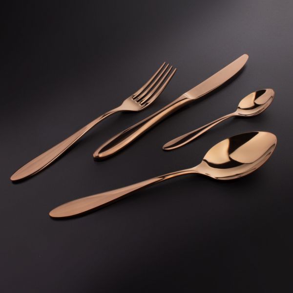 Набор столовых приборов на 6 персон 24 предмета Colombo, медный, PEP-12000-24LCU, CRISTEMA