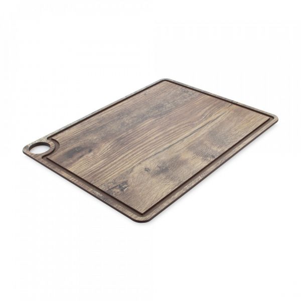 Доска разделочная c желобом, 32х24 см, дуб мореный, композитный материал,, ProFashion, DRJ32240634KL6, ComposeEat