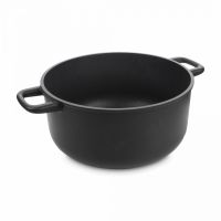Кастрюля с антипригарным покрытием 24 см, 5.3 л, литой алюминий, черный, Supreme, 25.24, OLYMPIA