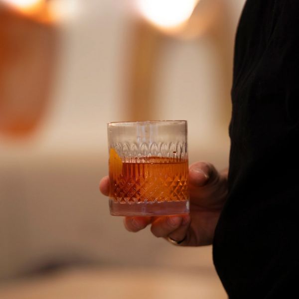 Набор из 4 стаканов для виски DOF 380 мл, бессвинцовый хрусталь, Diamante, A12769G1002AA01, LUIGI BORMIOLI
