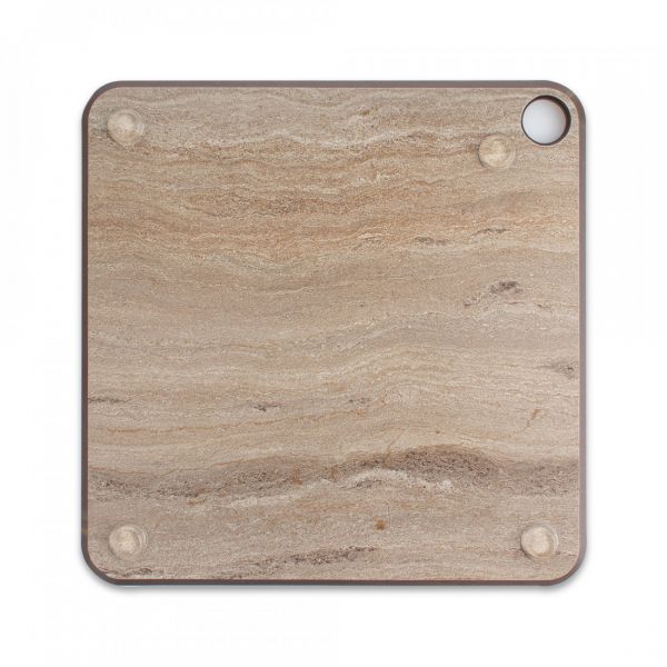 Набор сервировочных досок 3 шт, на подставке, травертин капучино, композитный материал, ProFashion ComposeEat