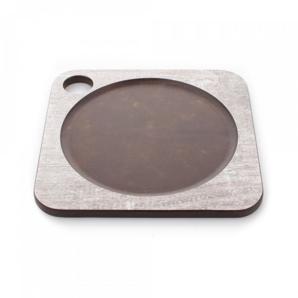 Подставка под бокал/кружку 10х10 см, дуб светлый, композитный материал, ProFashion ComposeEat