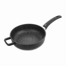 Сковорода глубокая с антипригарным покрытием 24 см, фиксированная ручка, литой алюминий, Hard Cook Fix, 201.24, OLYMPIA