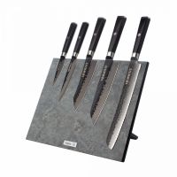 Набор кухонных ножей 5 шт на магнитной подставке, Black Damascus, HC/HEXA-0416-SET-2, HEIMCUT