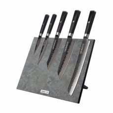 Набор кухонных ножей 5 шт на магнитной подставке, Black Damascus, HC/HEXA-0416-SET-2, HEIMCUT