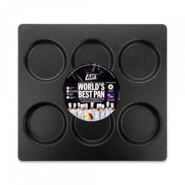 Противень для выпечки 6 ячеек, 2/3 (35.4х32.5 см), литой алюминий с антипригарным покрытием, Gastronorm, AMT3733MP, AMT