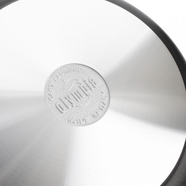 Сковорода глубокая, с антипригарным покрытием 24 см, литой алюминий c частицами титана, черный, Supreme, 21.24, OLYMPIA