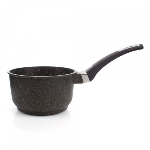 Ковш для индукционных плитс антипригарным покрытием 16 см, 1.9 л, литой алюминий, черный, Hard Cook Fix Induction, 205.16IND, OLYMPIA