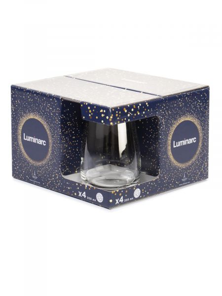 Набор стаканов высоких СИР ДЕ КОНЬЯК СЕРЕБРЯНАЯ ДЫМКА 4шт 350мл LUMINARC