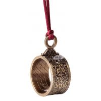 Подвеска солнечные часы Hemisferium Hanging Altitude Ring dial, 4 см, толщина 4 мм, брон
