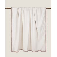 Плед Frati SOFT BAMBOO NEVE с тесьмой Coco, кремовый, 160х200 см, бамбук 40% полиэстер 60%, 910г
