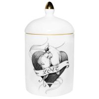 Свеча ароматическая Rory Dobner LOVED UP LOVEBIRDS HEART 750 гр, расслаблающая герань, 9 ? 9 ? 16 с