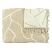 Плед CLAUDI LINEAS NATUREL, 150х200см, 60% хлопок 40% акрил