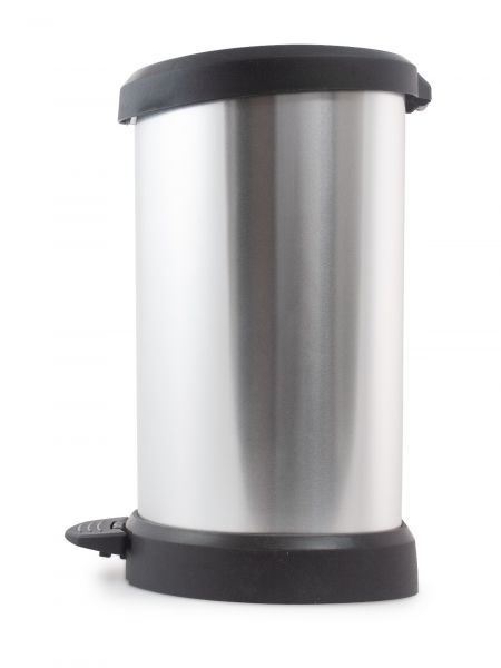 Контейнер для мусора DECO BIN черный-серебристый 20л CURVER