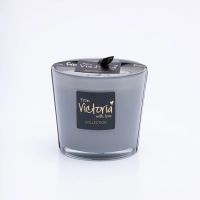 Свеча ароматическая Victoria with Love Glossy grey 400гр, выдувное стекло