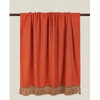 Плед SOFT BAMBOO APRICOT с тесьмой BRIGITTE, оранжевый, 160х200 см, бамбук 40% полиэстер 60%, 820г FRATI HOME