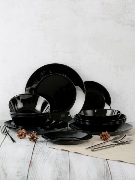 Столовый набор ЛИЛИ ЧЕРНЫЙ 16 предметов LUMINARC
