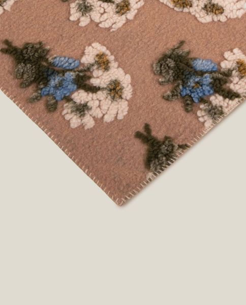 Плед BUNCH OF FLOWERS BEIGE, 150x200 см шерсть 55% полиэстер 45%, 1070г FRATI HOME
