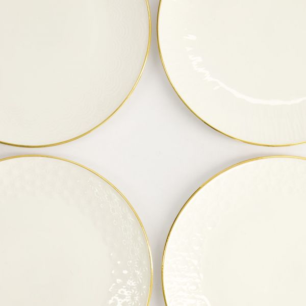 Набор тарелок Tokyo Design Nippon Rim gold, 4 шт, 15 см, фарфор TOKYO DESIGN
