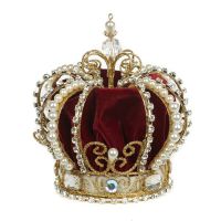 Верхушка корона золото с красным 17 см