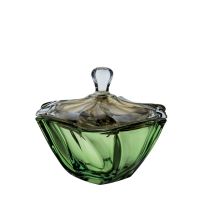 Шкатулка Cre Art CADORO-02, зеленый, диам 19cm H 17, стекло