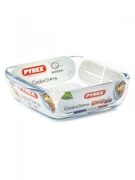 Блюдо для запекания и выпечки с крышкой COOK&STORE 20x17x5.5см квадратное PYREX