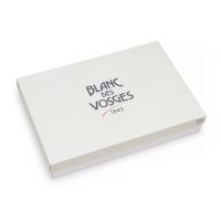 BOX white коробка подарочная 50х34х8,5 белая с бежевой крышкой