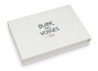 BOX white коробка подарочная 50х34х8,5 белая с бежевой крышкой