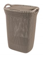 Корзина для белья KNIT 57л темно-коричневая CURVER