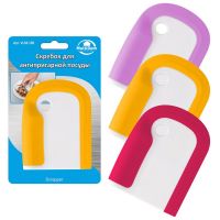 Скребок-щетка для антипригарной посуды 10.5x8.5x1.5см МУЛЬТИДОМ