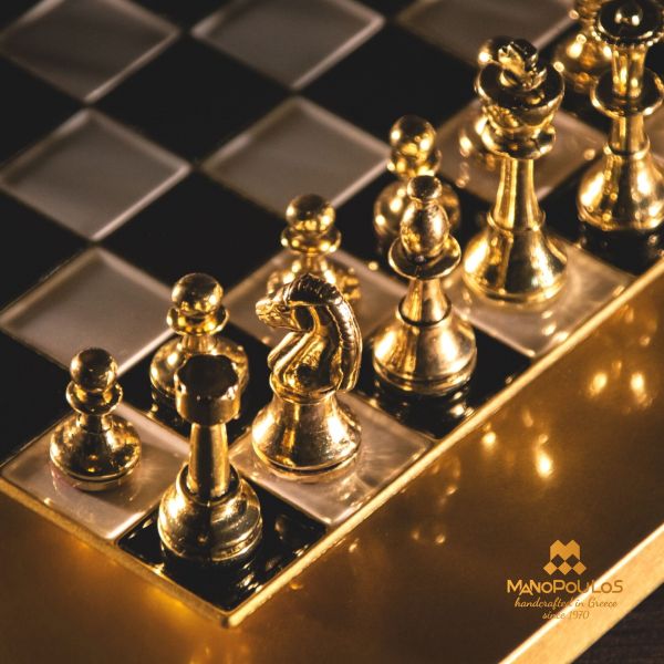 CLASSIC METAL CHESSШахматы классические, 28х28 см, золото с серебром, 28х28 см, металл