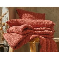 Покрывало EVEREST TERRACOTA 240/260 теракотовый хлопок пике