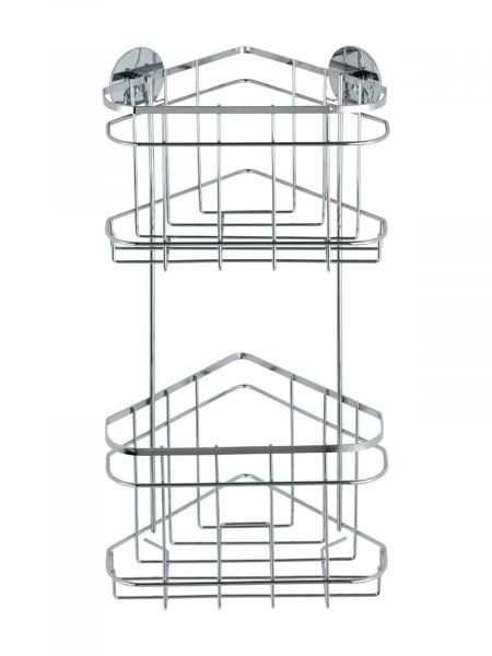 Полка для душа TURBO-LOC угловая 2-х ярусная WENKO