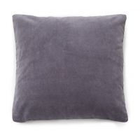 Подушка декоративная 45x45 см, бархат 100% хлопок PACHA_AN Blanc des Vosges