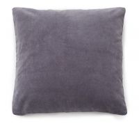Подушка декоративная 45x45 см, бархат 100% хлопок PACHA_AN Blanc des Vosges