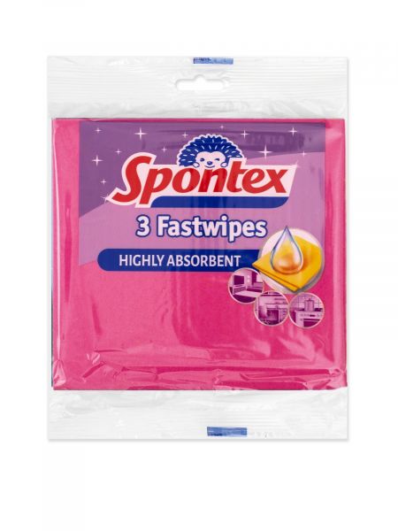 Салфетки впитывающие FASTWIPES 38х35см 3шт SPONTEX